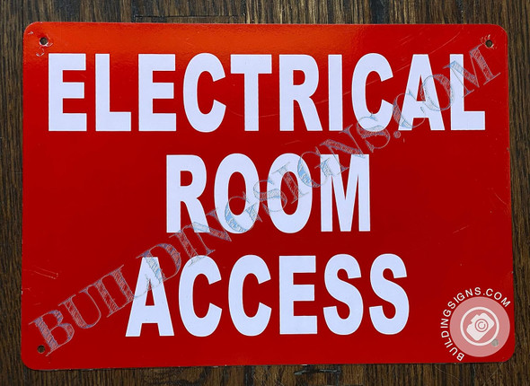Electrical Room Access Sign Electrical Room Access Sign