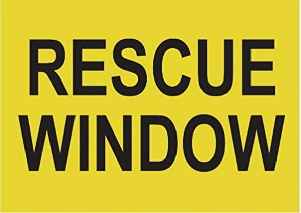 Rescue Window Label Decal Sticker Rescue Window Label Decal Sticker
