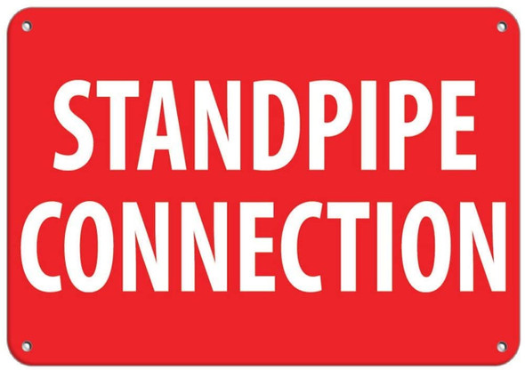 Standpipe Connection Sticker Sign Standpipe Connection Sticker Sign