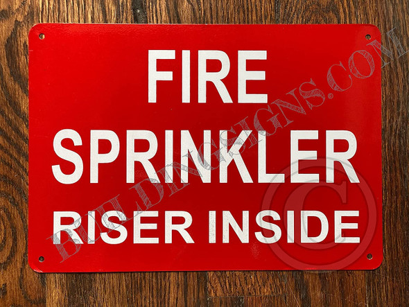 FIRE Sprinkler Riser Inside   Safety Sign FIRE Sprinkler Riser Inside   Safety Sign
