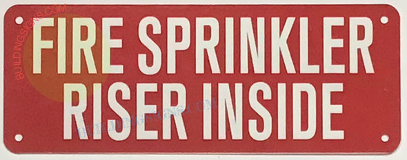 FIRE Sprinkler Riser Inside Sign FIRE Sprinkler Riser Inside Sign