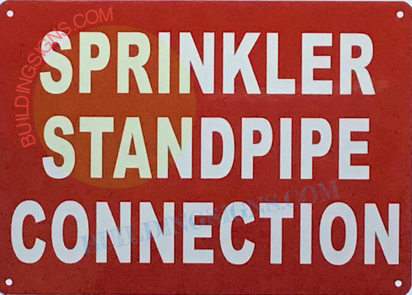 Sprinkler Standpipe Connection Sign Sprinkler Standpipe Connection Sign