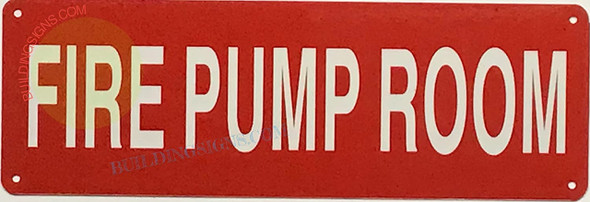 FIRE Pump Room Sign FIRE Pump Room Sign