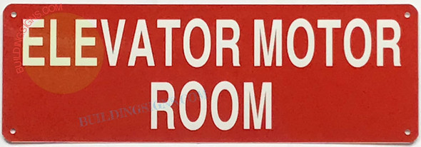 Elevator Motor Room Sign