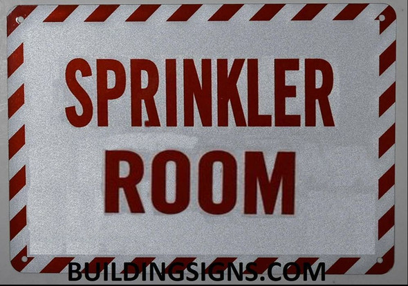 Sprinkler Room ZEBRA LINE Sign Sprinkler Room ZEBRA LINE Sign