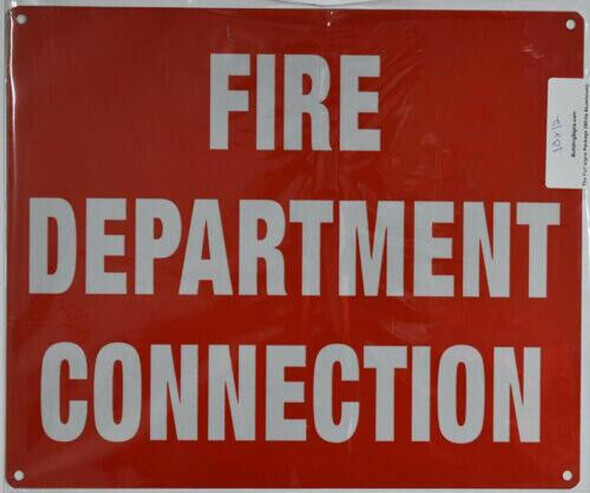 FIRE DEPARTMENT CONNECTION Sign
