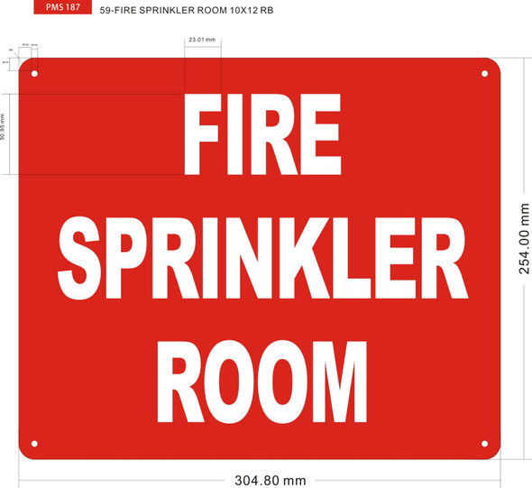 FIRE SPRINKLER ROOM Sign FIRE SPRINKLER ROOM Sign