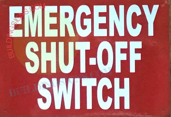 EMERGENCY SHUT OFF SWITCH EMERGENCY SHUT OFF SWITCH