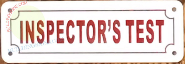 INSPECTOR TEST Sign INSPECTOR TEST Sign