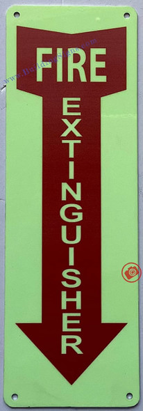 Photoluminescent FIRE EXTIGNISHER ARROW DOWN/GLOW IN THE DARK FIRE EXTIGNISHER ARROW DOWN Photoluminescent FIRE EXTIGNISHER ARROW DOWN/GLOW IN THE DARK FIRE EXTIGNISHER ARROW DOWN