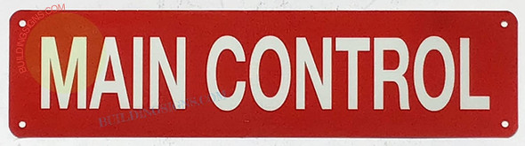 MAIN CONTROL, Fire Safety Sign