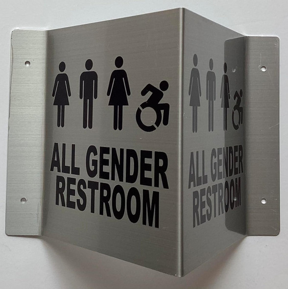 Corridor All gender restroom accessible-All gender restroom accessible Hallway Sign Corridor All gender restroom accessible-All gender restroom accessible Hallway Sign