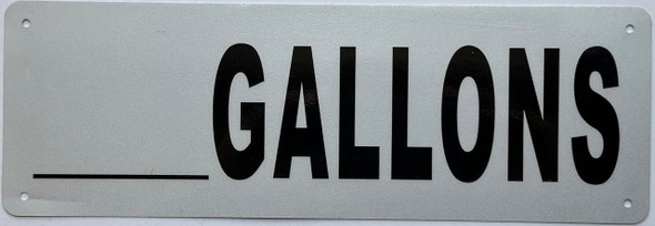 ___ Gallons Sign ___ Gallons Sign