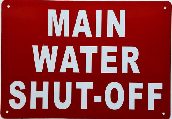 MAIN WATER SHUT-OFF MAIN WATER SHUT-OFF