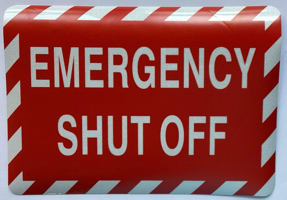 EMERGENCY SHUT-OFF Decal/STICKER Sign EMERGENCY SHUT-OFF Decal/STICKER Sign