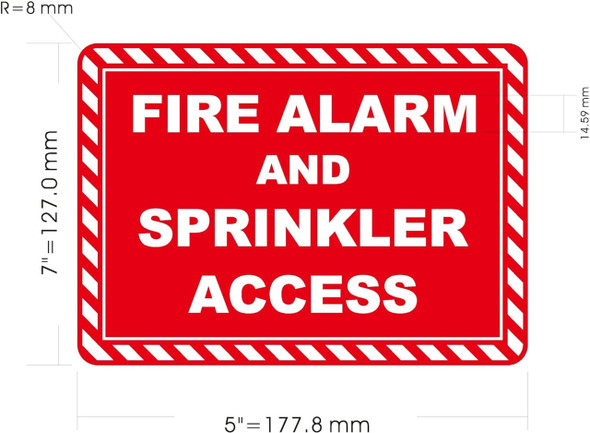 FIRE ALARM AND SPRINKLER ACCESS Decal/STICKER FIRE ALARM AND SPRINKLER ACCESS Decal/STICKER