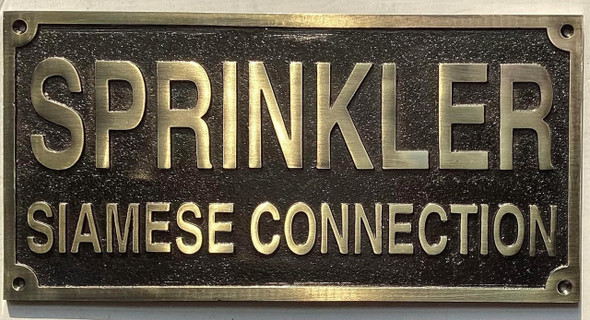 Cast Aluminum - cast bronze color/cast brass color Sign