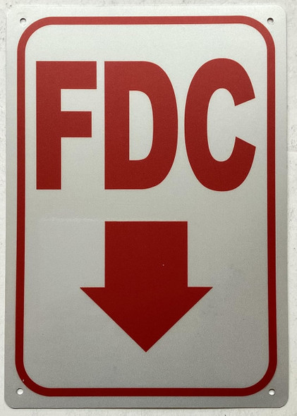 FDC WITH DOWN ARROW Sign FDC WITH DOWN ARROW Sign