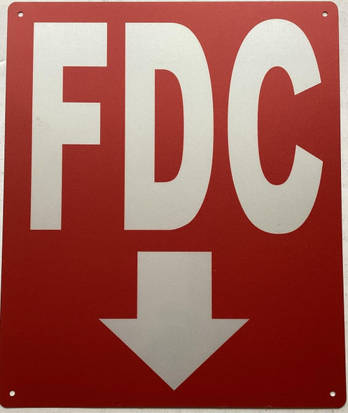 FDC WITH DOWN ARROW Sign FDC WITH DOWN ARROW Sign