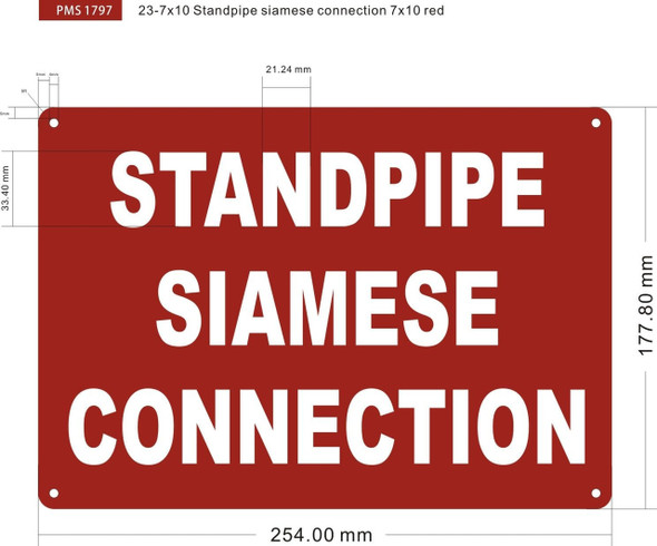 Standpipe siamese connection Sign Standpipe siamese connection Sign
