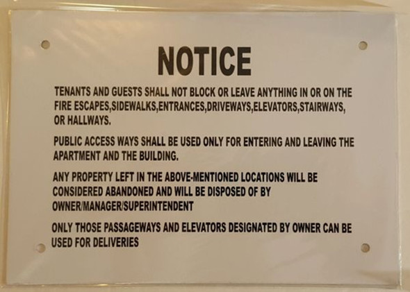 Do not block Hallway sign Do not block Hallway sign