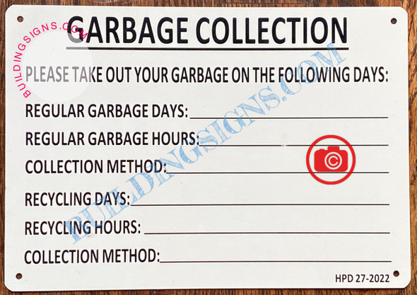 GARBAGE COLLECTION - WHITE