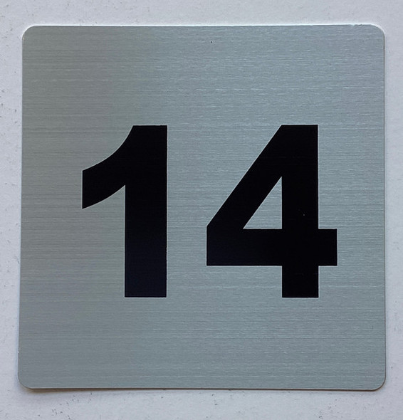 Apartment number 14 Sign