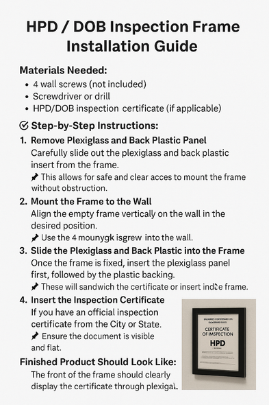 hpd inspection frame hpd inspection frame