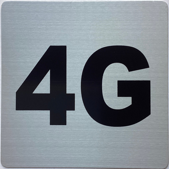 Apartment number 4G Sign