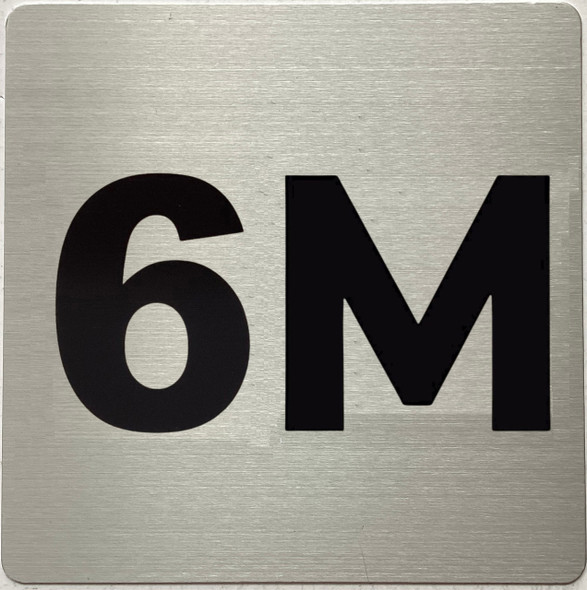 Apartment number 6M Sign