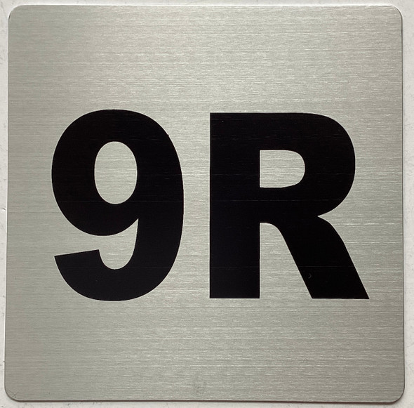 Apartment number 9R Sign