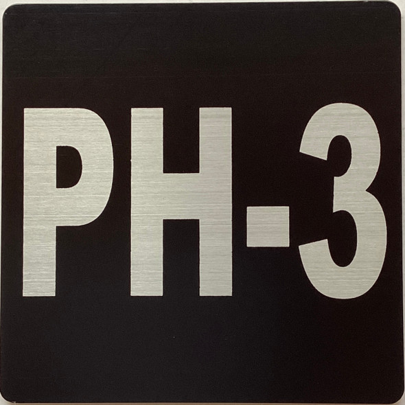 Apartment number PH-3 Sign