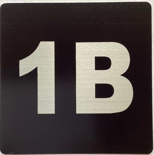 Apartment number 1B Sign