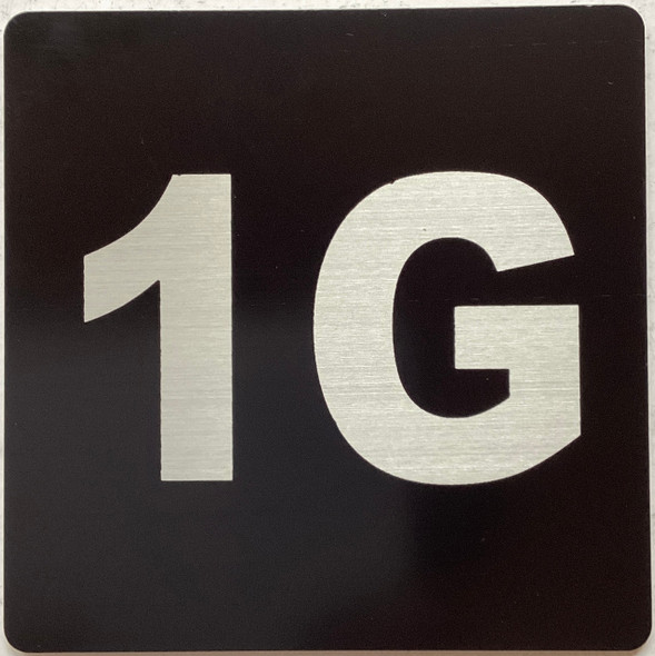 Apartment number 1G Sign