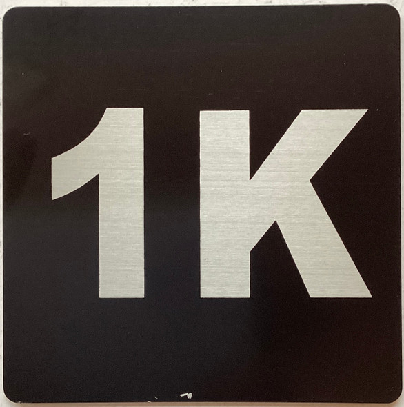 Apartment number 1K Sign