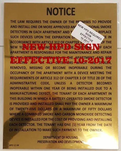 HPD Smoke detector notice HPD Smoke detector notice