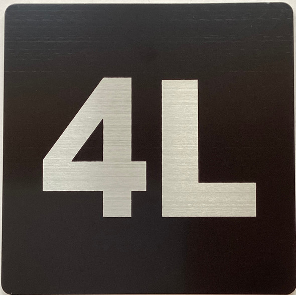 Apartment number 4L Sign