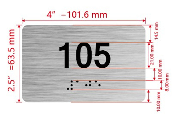 HOTEL APARTMENT NUMBER 105 SIGN