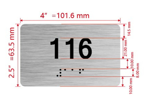 HOTEL APARTMENT NUMBER 116 SIGN