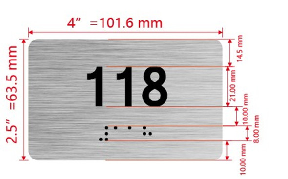 HOTEL APARTMENT NUMBER 118 SIGN