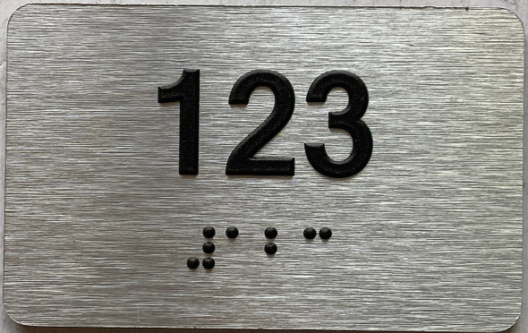 ADA APARTMENT NUMBER 123 SIGN