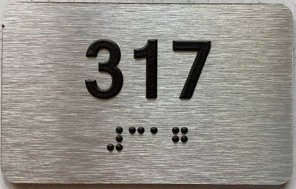 ADA APARTMENT NUMBER 317 SIGN