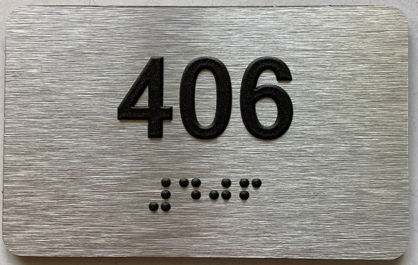 ADA APARTMENT NUMBER 406 SIGN