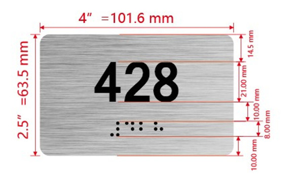 HOTEL APARTMENT NUMBER 428 SIGN