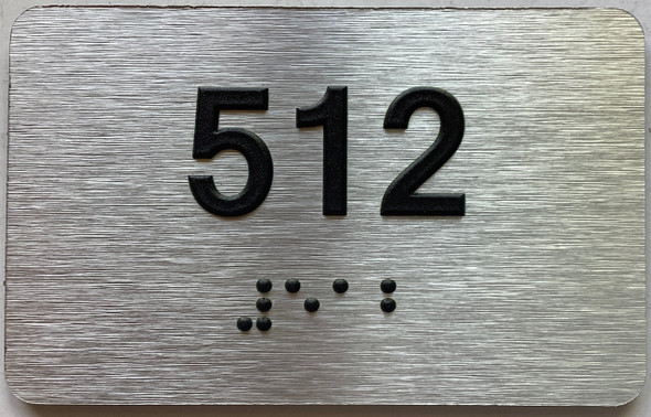 ADA APARTMENT NUMBER 512 SIGN