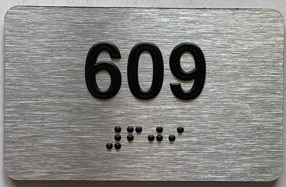 ADA APARTMENT NUMBER 609 SIGN