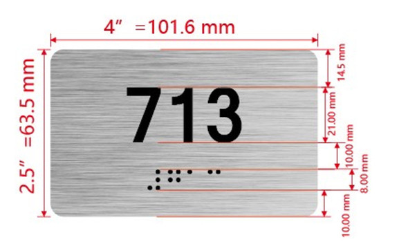HOTEL APARTMENT NUMBER 713 SIGN