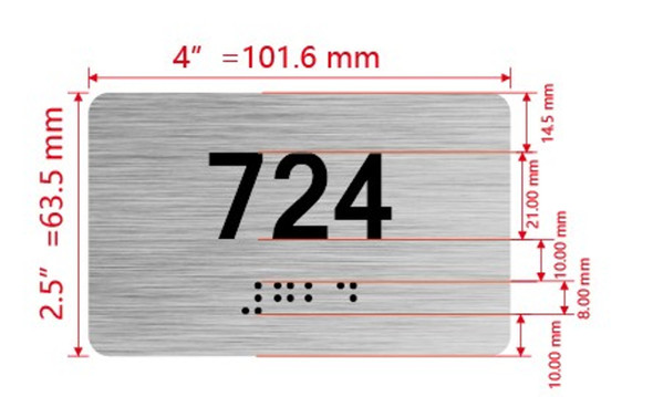 HOTEL APARTMENT NUMBER 724 SIGN