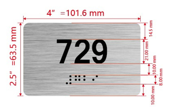 HOTEL APARTMENT NUMBER 729 SIGN
