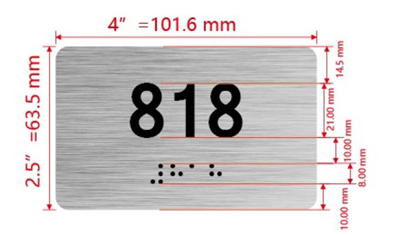 HOTEL APARTMENT NUMBER 818 SIGN